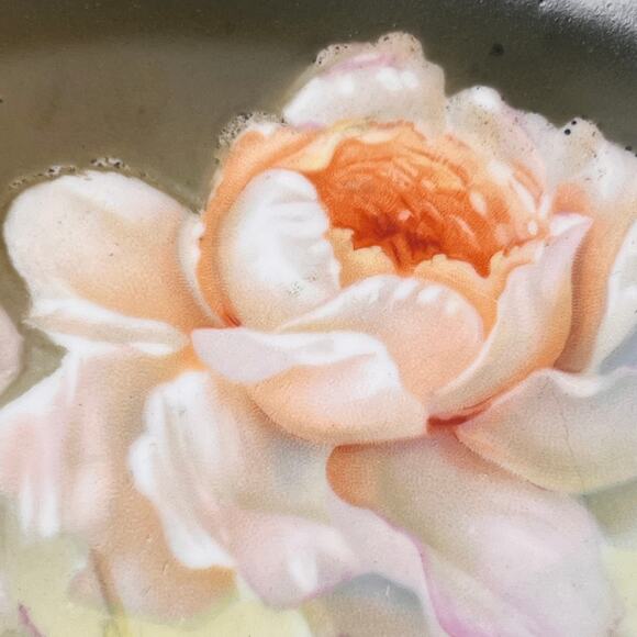 Vintage RS Germany Handled Plate Reinhold Schlegelmilch Floral Pink Roses 10 In - Picture 4 of 7